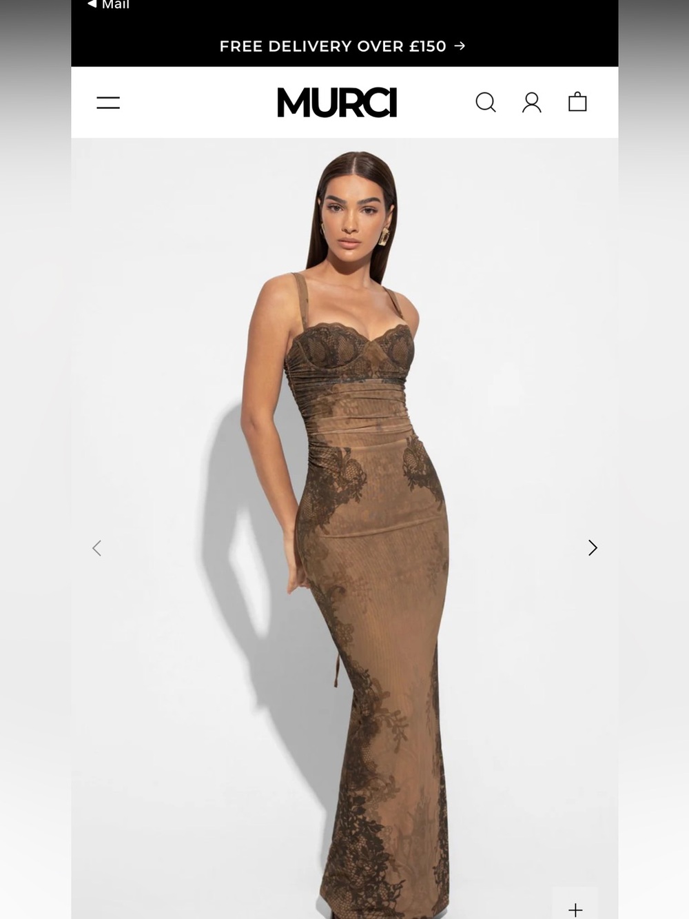 Lucille corset detail maxi dress